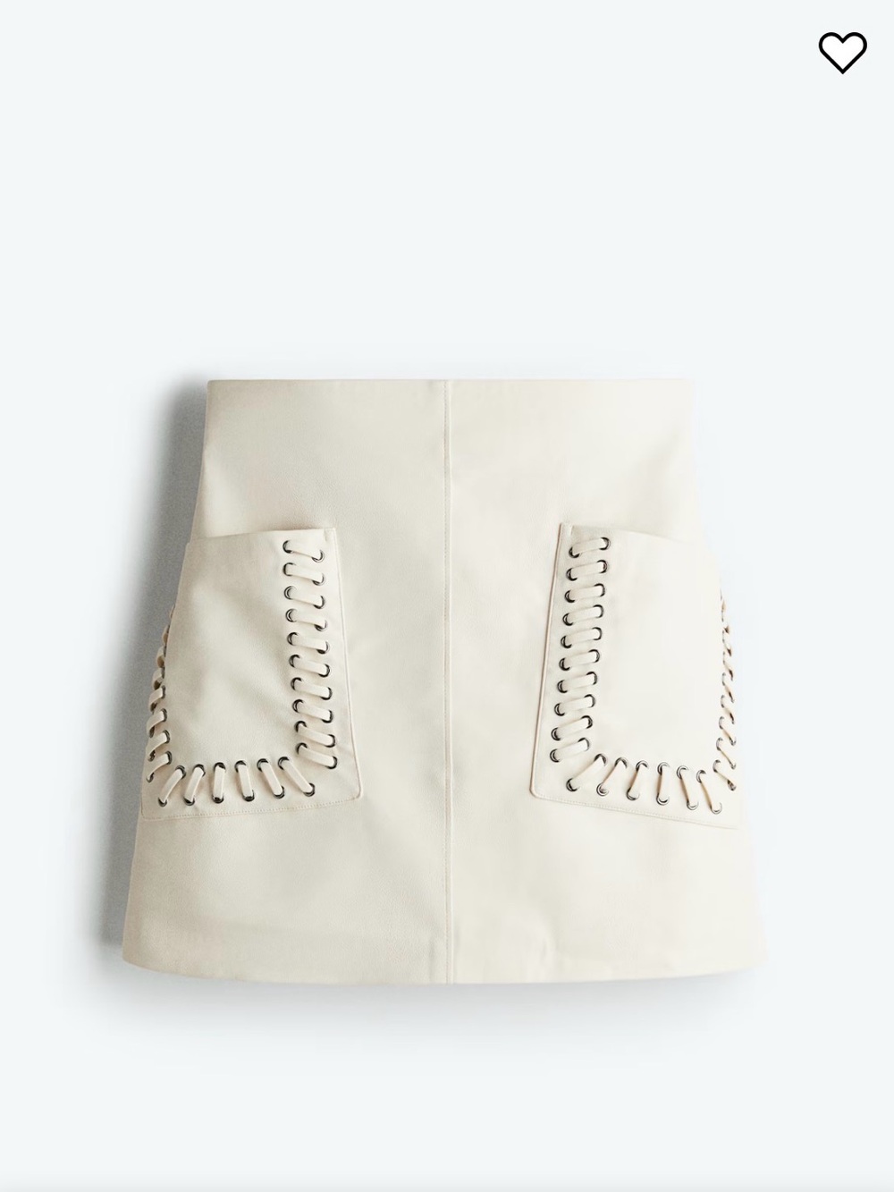 Vigoss Cream Mini Skirt w Lace-Up Pocket Detail NWT sizes 29 (8) and 31 (12)